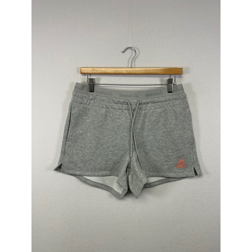 Athleisure Reebok Womens Size Medium Gray‎ Relaxed Logo Waistband Lounge Shorts